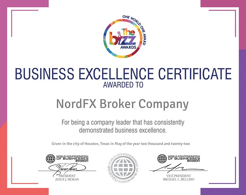 世界経済同盟がNordFX に2回目のビジネスエクセレントアワードを授与1